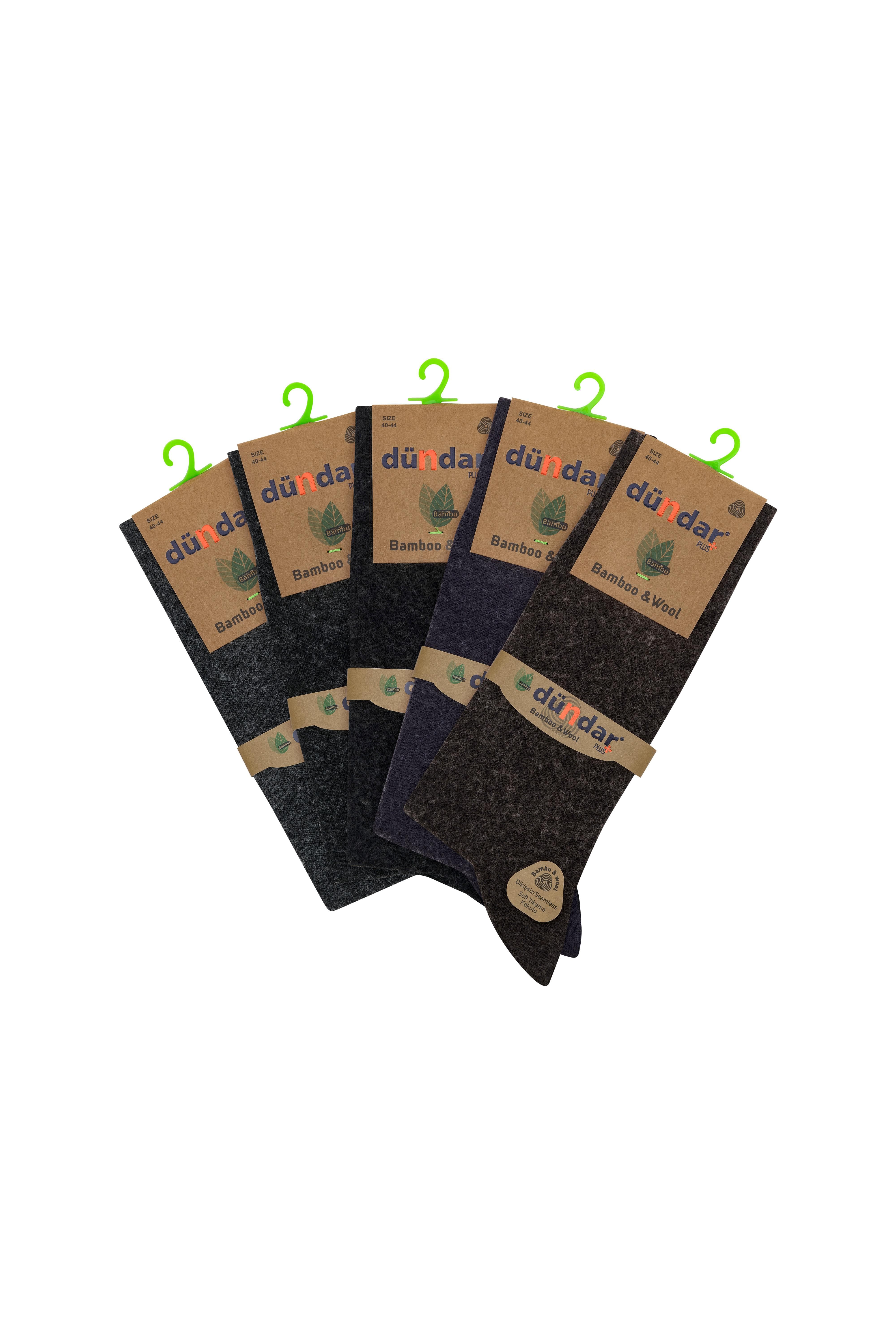Kışlık 12li Wool Erkek Bambu Yün Çorap 40-44