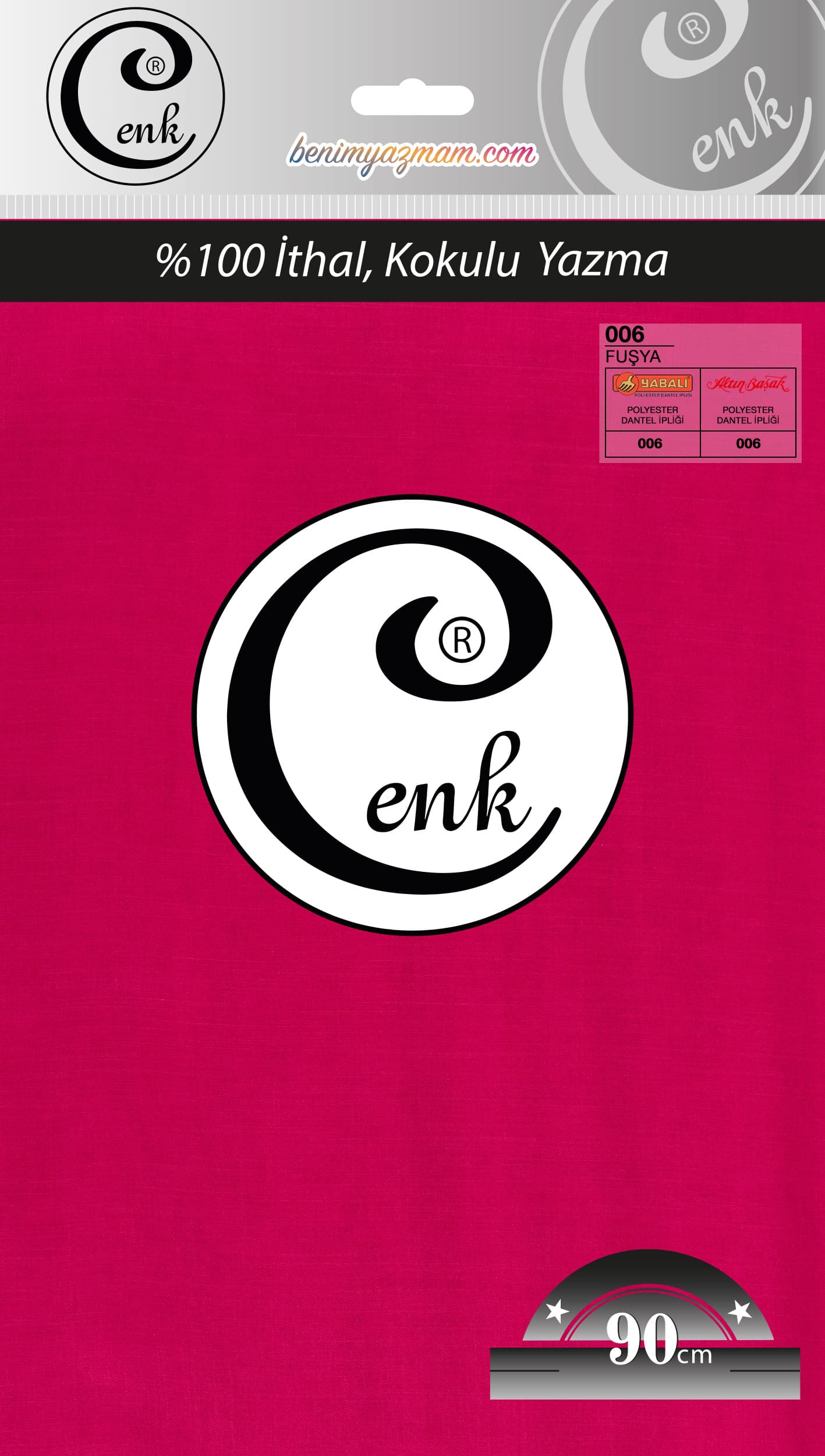 CENK YAZMA 90cm FUŞYA TEKLİ POŞET YAZMA (302-006)