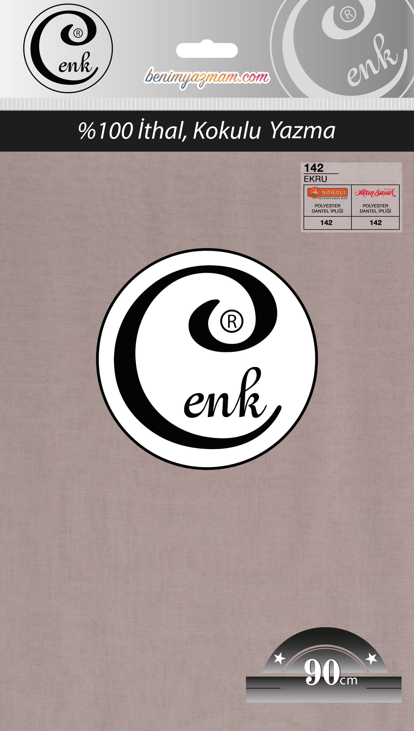 CENK YAZMA 90cm EKRU TEKLİ POŞET YAZMA (302-142)