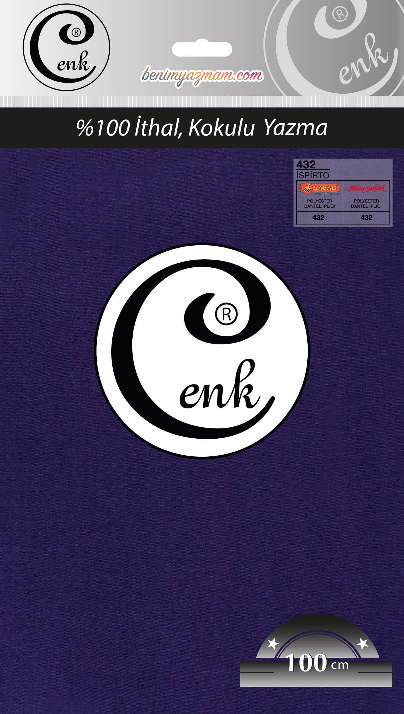 CENK YAZMA 100cm İSPİRTO TEKLİ POŞET YAZMA (301-432)