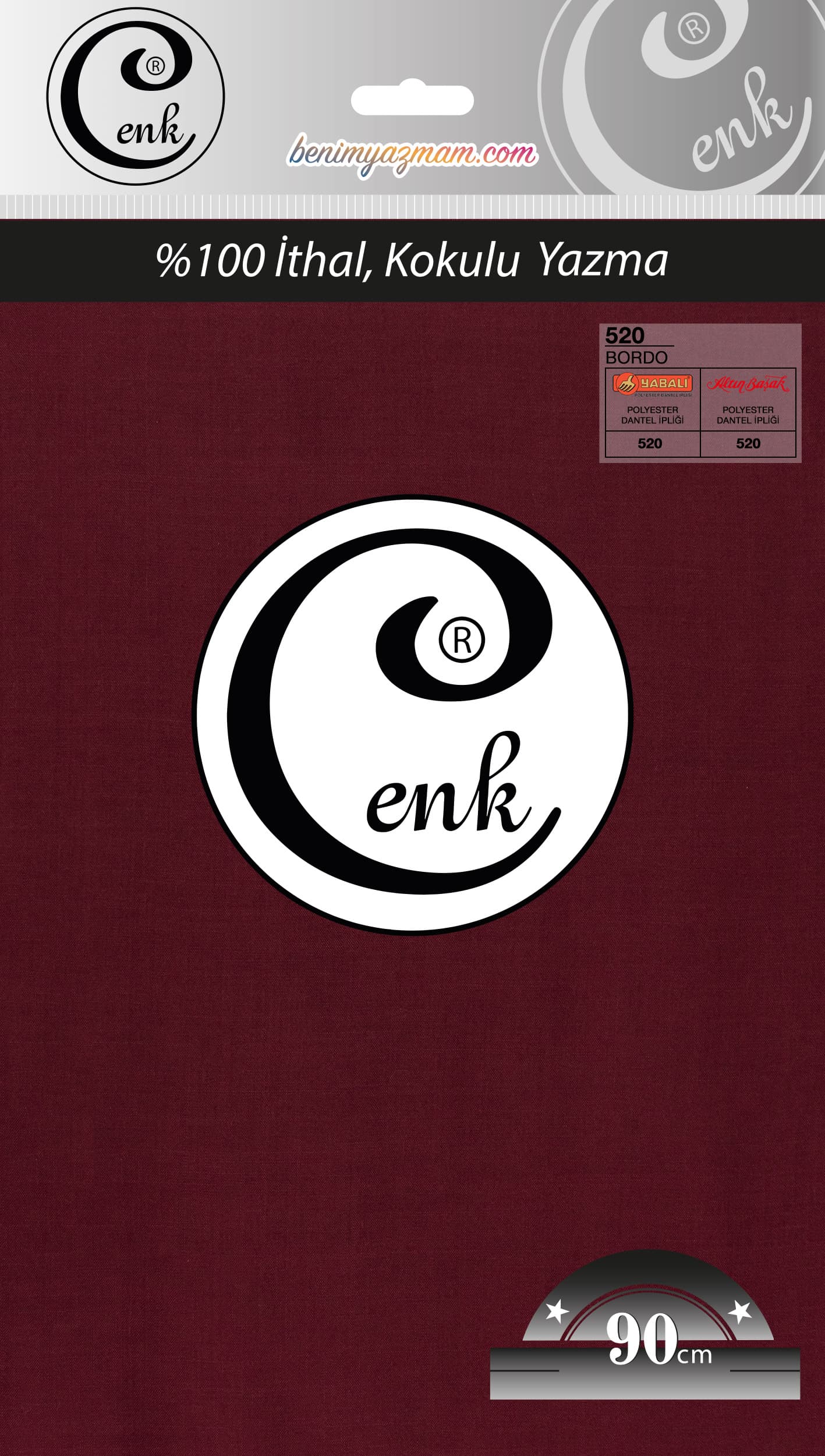 CENK YAZMA 90cm BORDO TEKLİ POŞET YAZMA (302-520)
