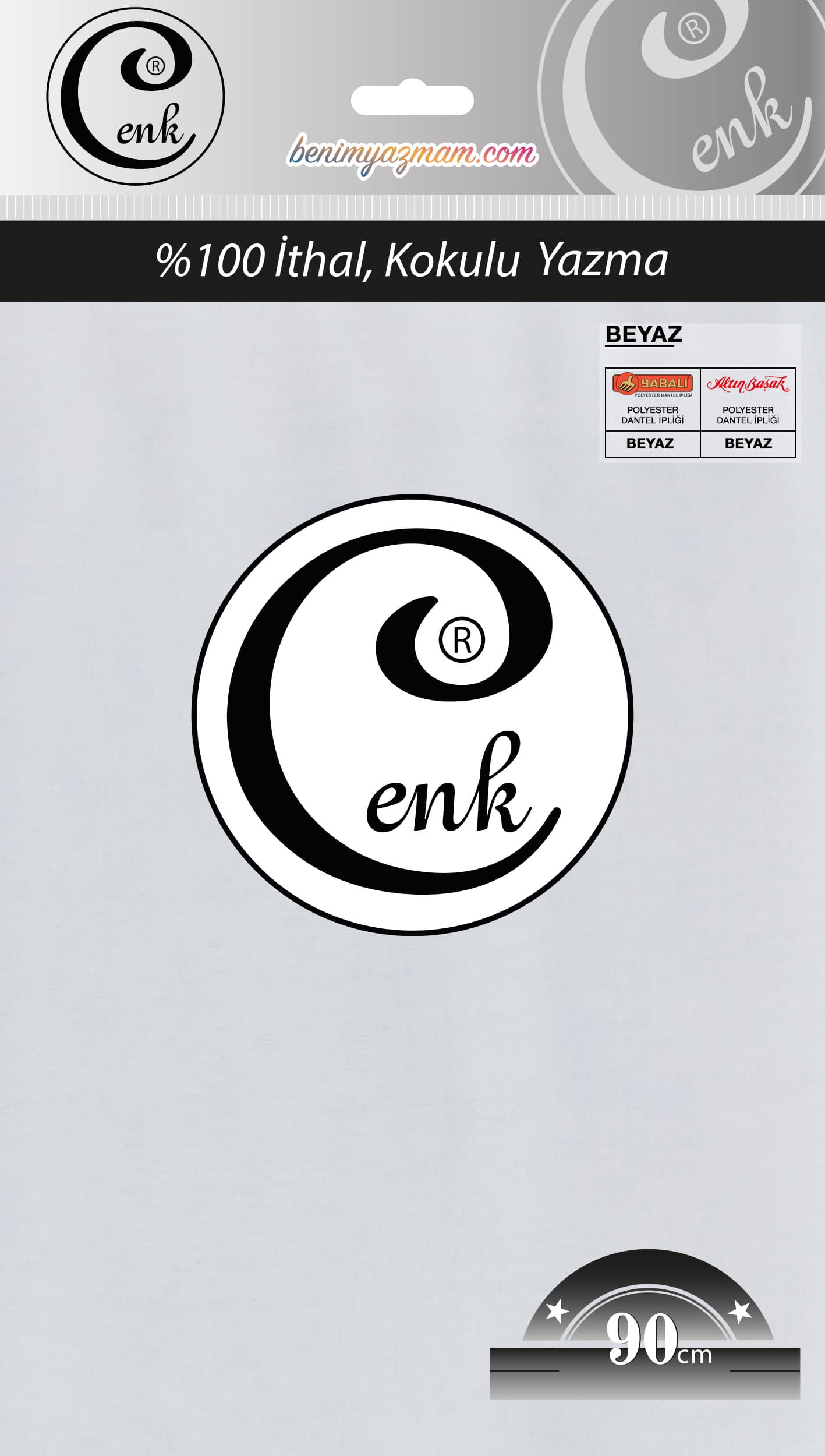 CENK DÜZ 90cm BEYAZ TEKLİ POŞET YAZMA(302-000)