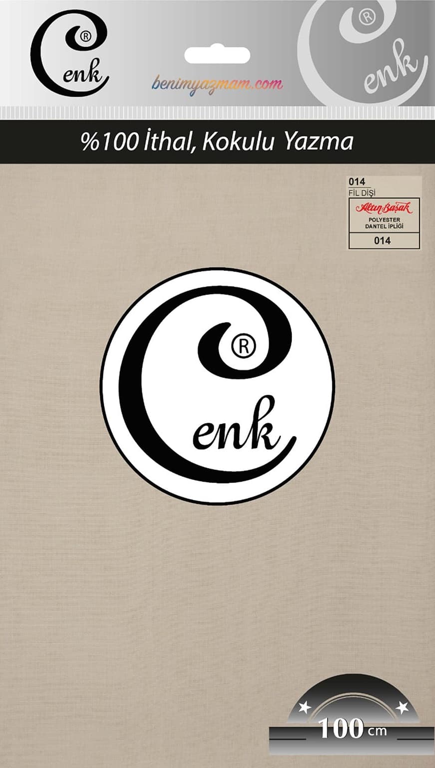 CENK YAZMA 100cm FİLDİŞİ TEKLİ POŞET YAZMA (301-014)