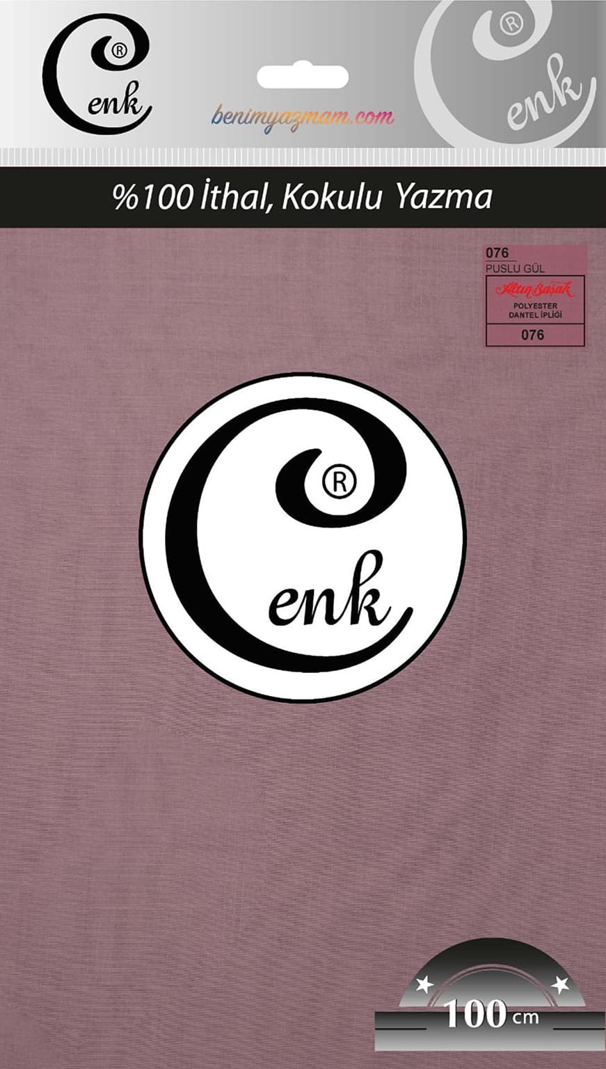 CENK YAZMA 100cm PUSLU GÜL TEKLİ POŞET YAZMA (301-076)