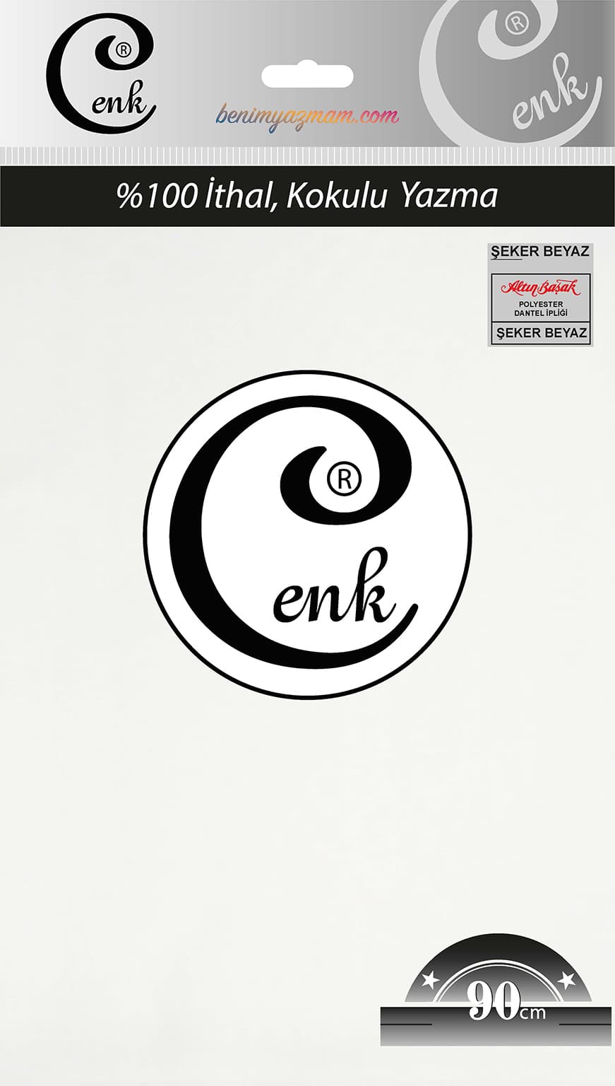 CENK DÜZ 90cm ŞEKER BEYAZ TEKLİ POŞET YAZMA (302-ŞEKER BEYAZ)