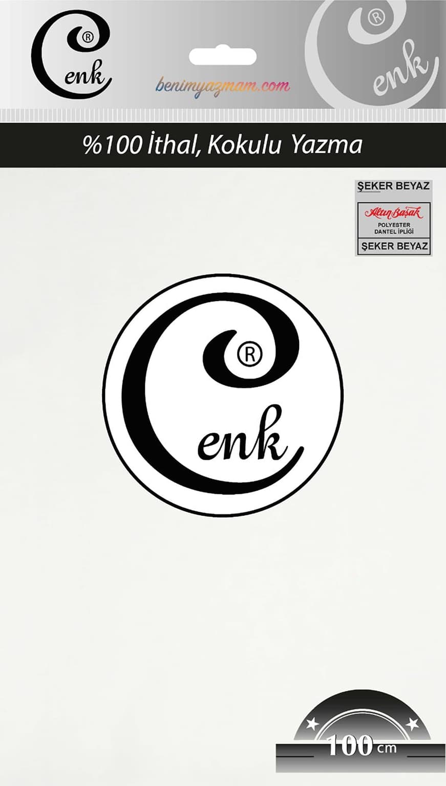 CENK YAZMA 100cm ŞEKER BEYAZ TEKLİ POŞET YAZMA (301-ŞEKER BEYAZ)