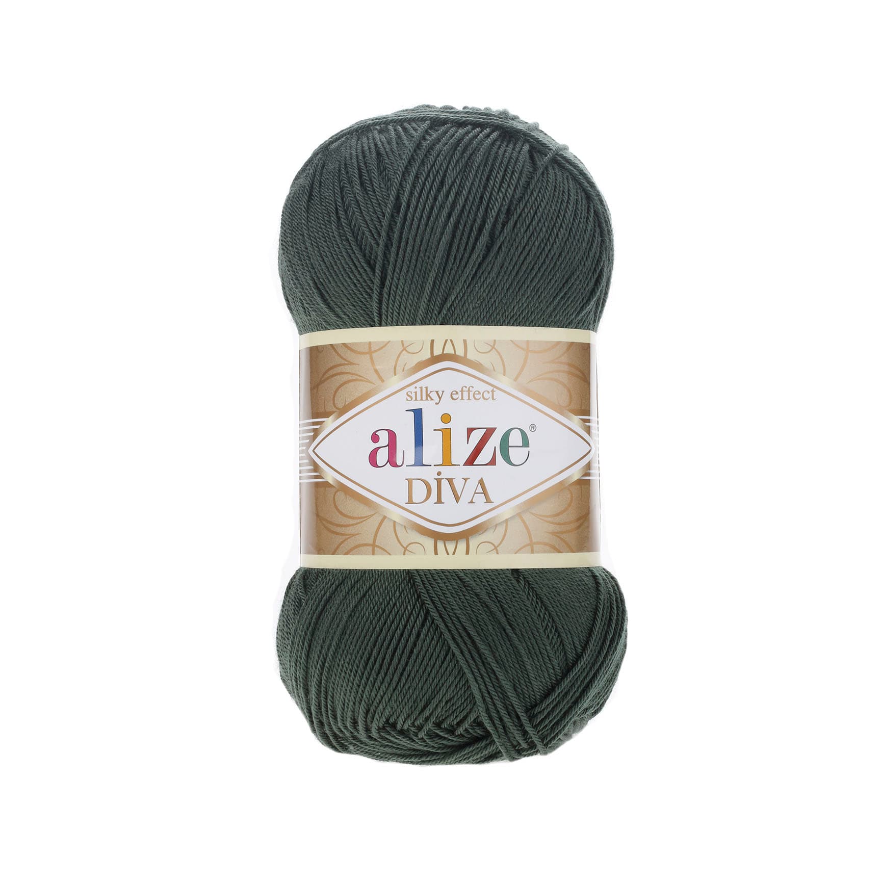 Alize Diva 131 Haki Sılky Effect 100 Gr Örgü İpi