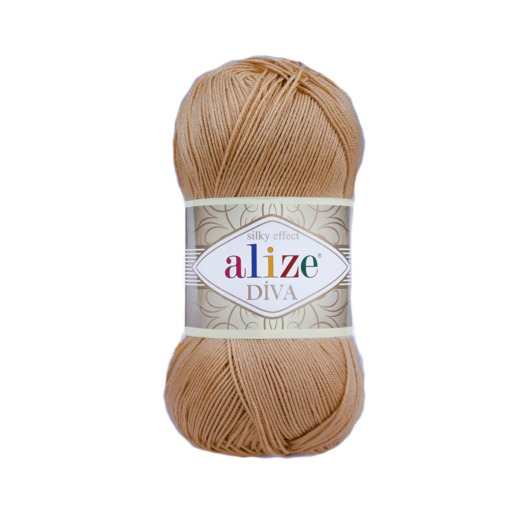Alize Diva 369 Karamel Sılky Effect 100 Gr Örgü İpi