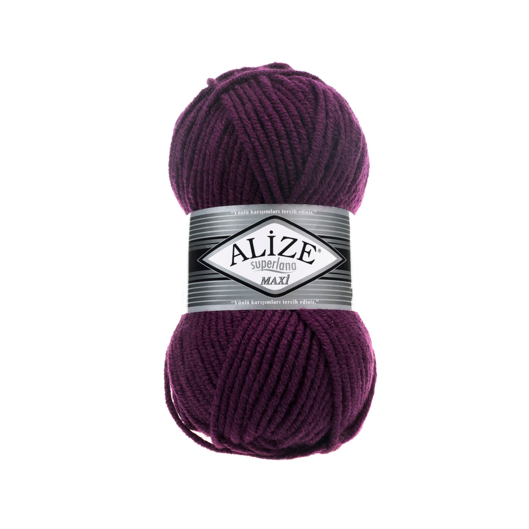 Alize Superlana Maxi 111 Mürdüm Yünlü Örgü İpi