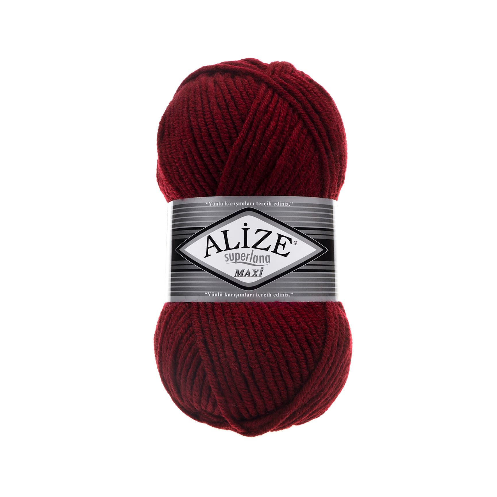 Alize Superlana Maxi 57 Bordo Yünlü Örgü İpi