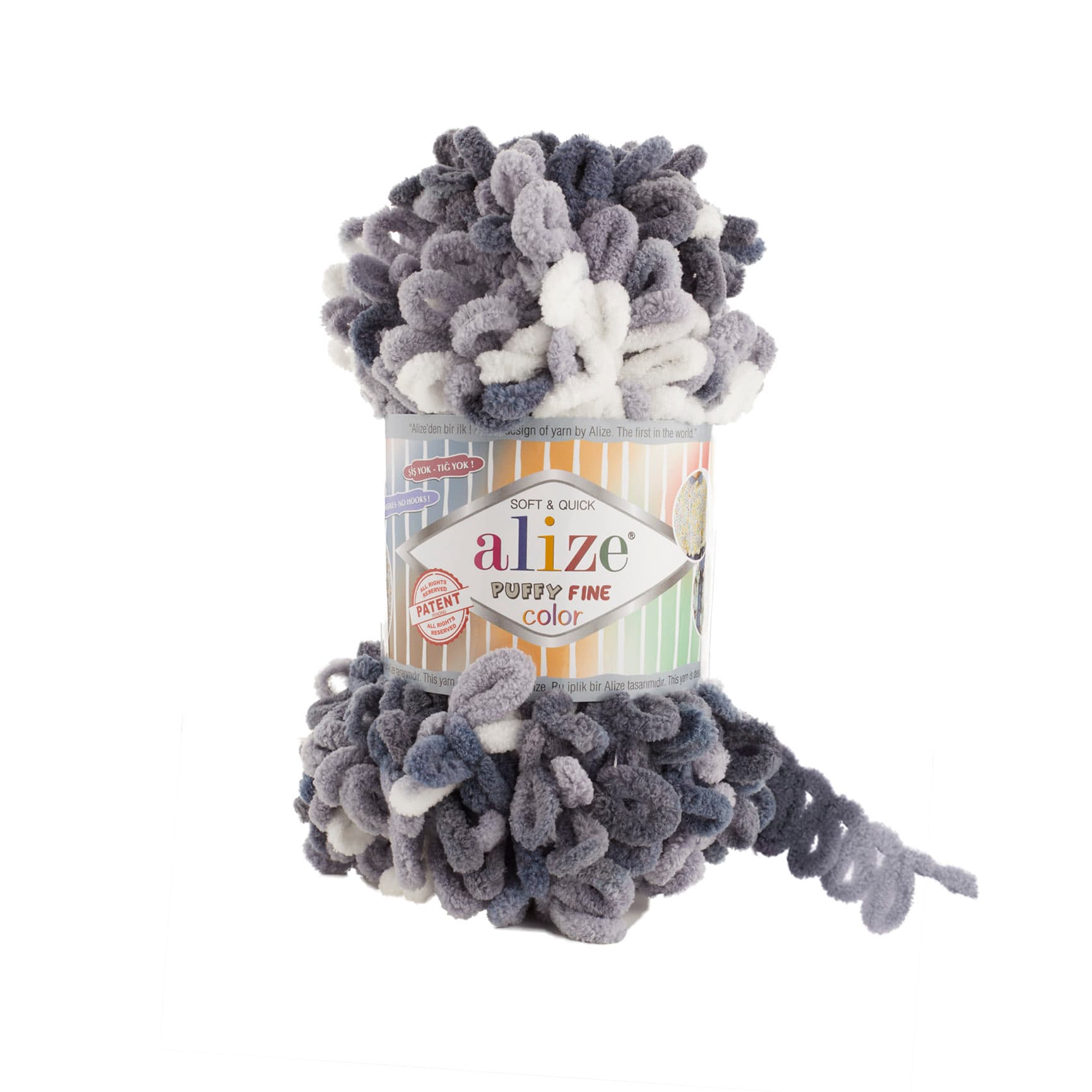 Alize Puffy Fine Color 5925 Elle Örülen Örgü İpi