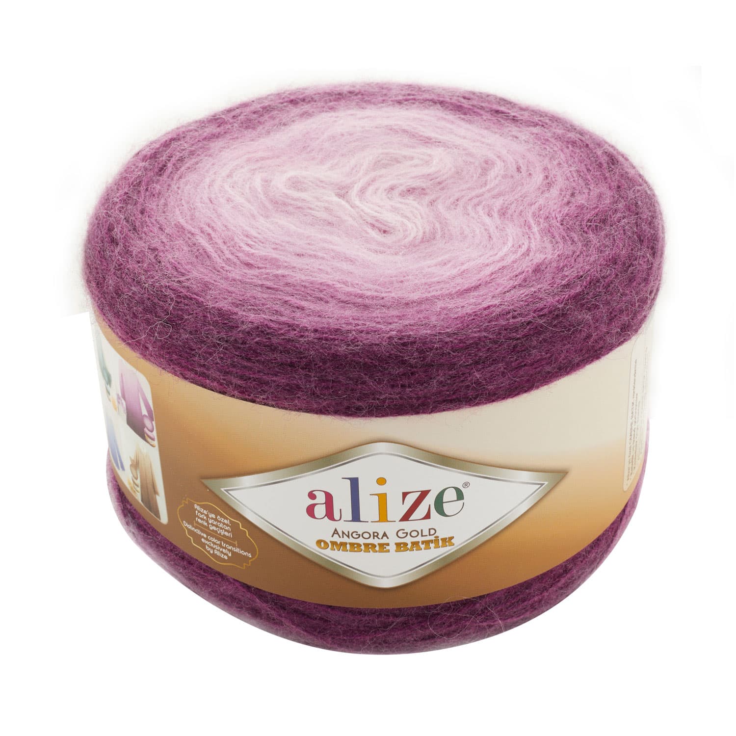 Alize Angora Gold Ombre Batik 7244 Yelek ve Şal İpi