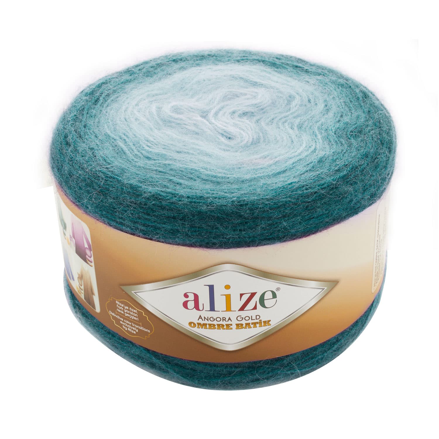 Alize Angora Gold Ombre Batik 7230 Yelek ve Şal İpi