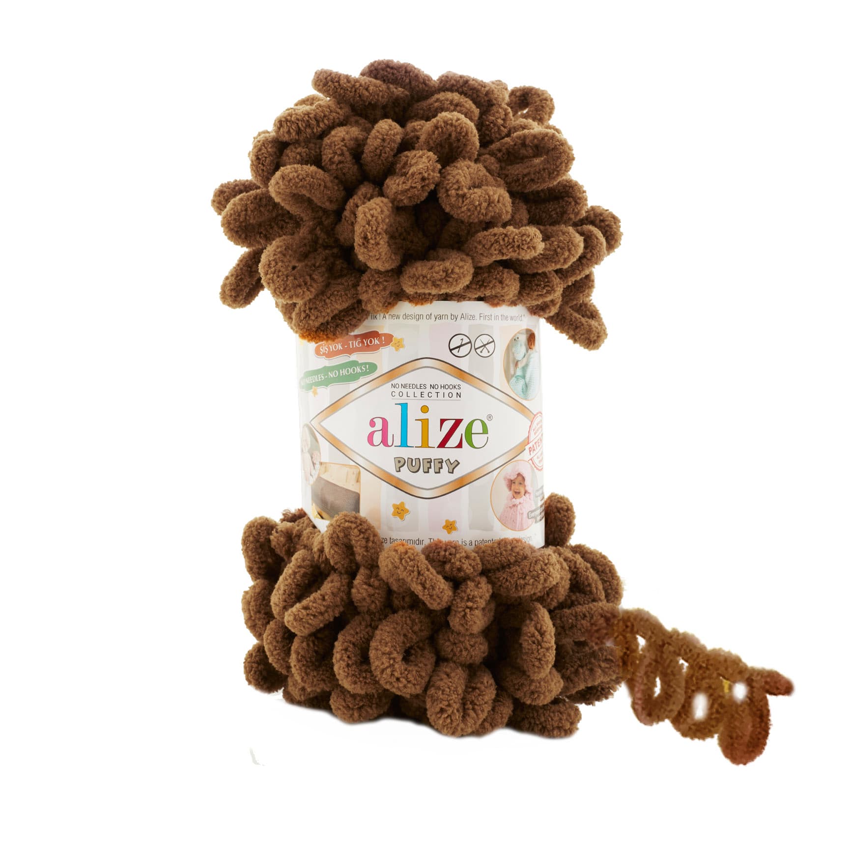 Alize Puffy 321 Mocha Kahve Elle Örülen Örgü İpi