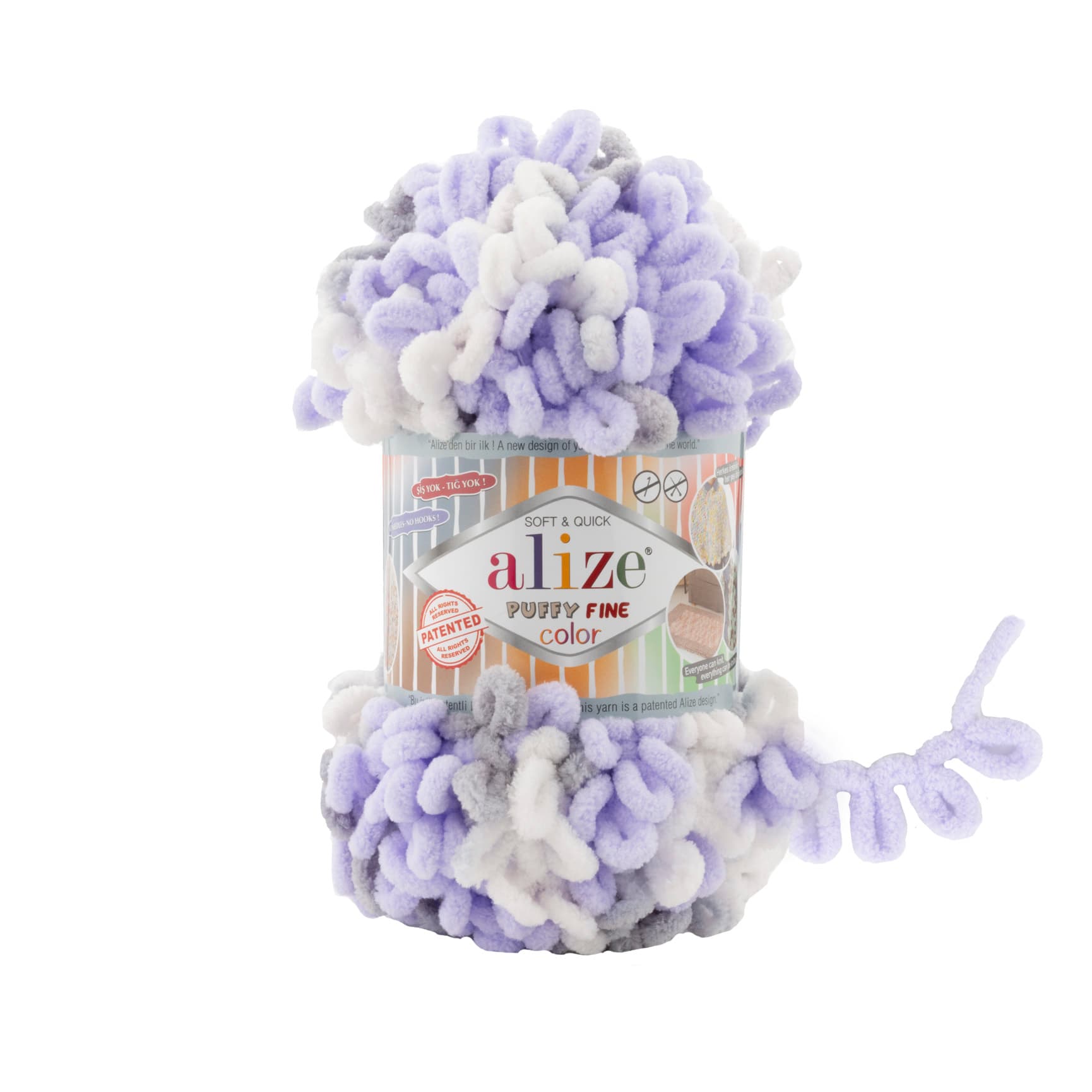 Alize Puffy Fine Color 6372 Elle Örülen Örgü İpi