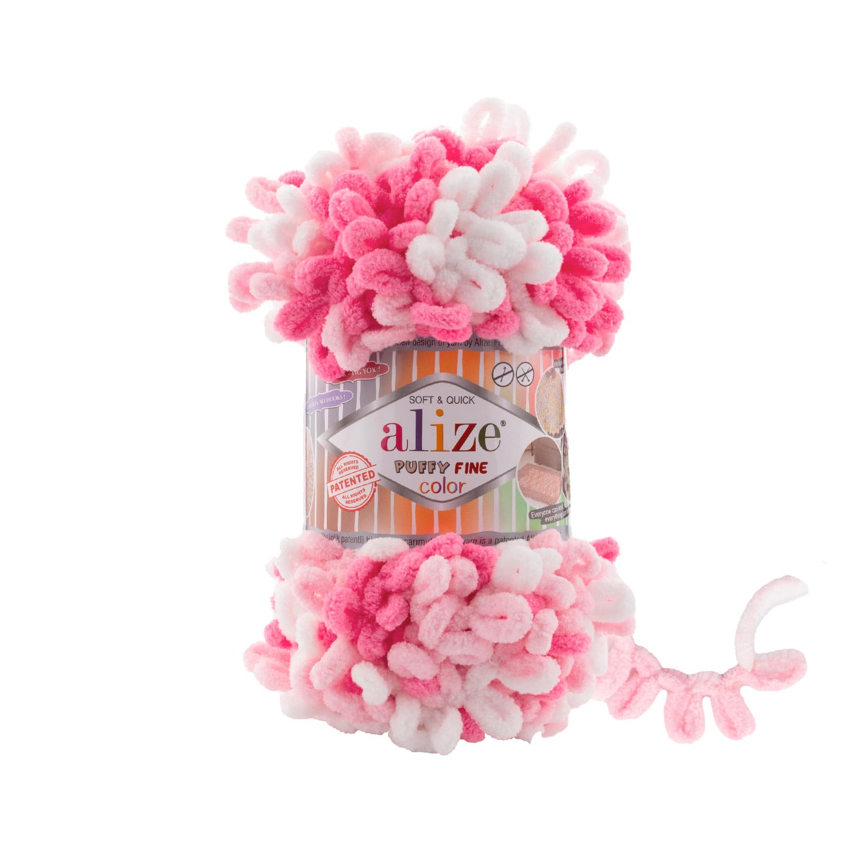 Alize Puffy Fine Color 6383 Elle Örülen Örgü İpi