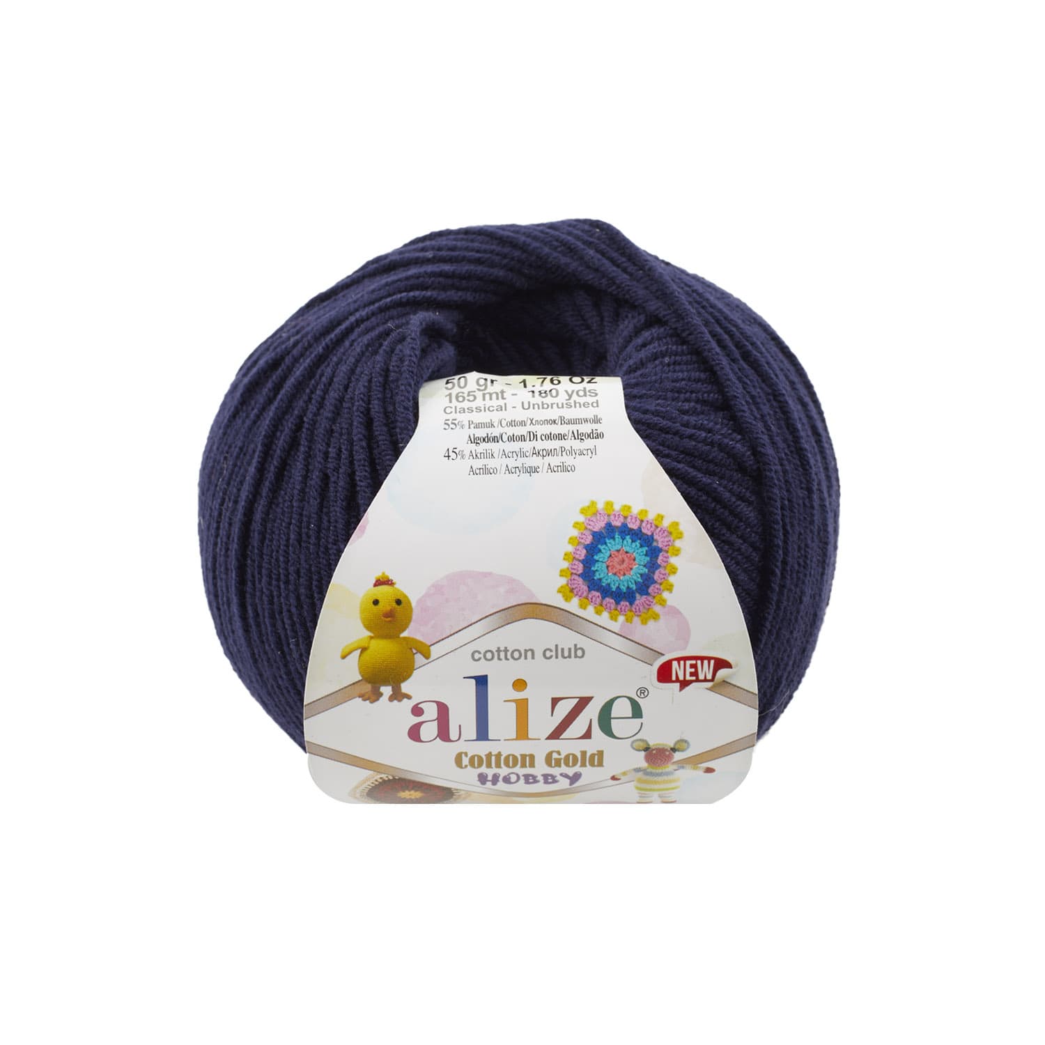 Alize Cotton Gold Hobby New 58 Lacivert Pamuklu Örgü İpi