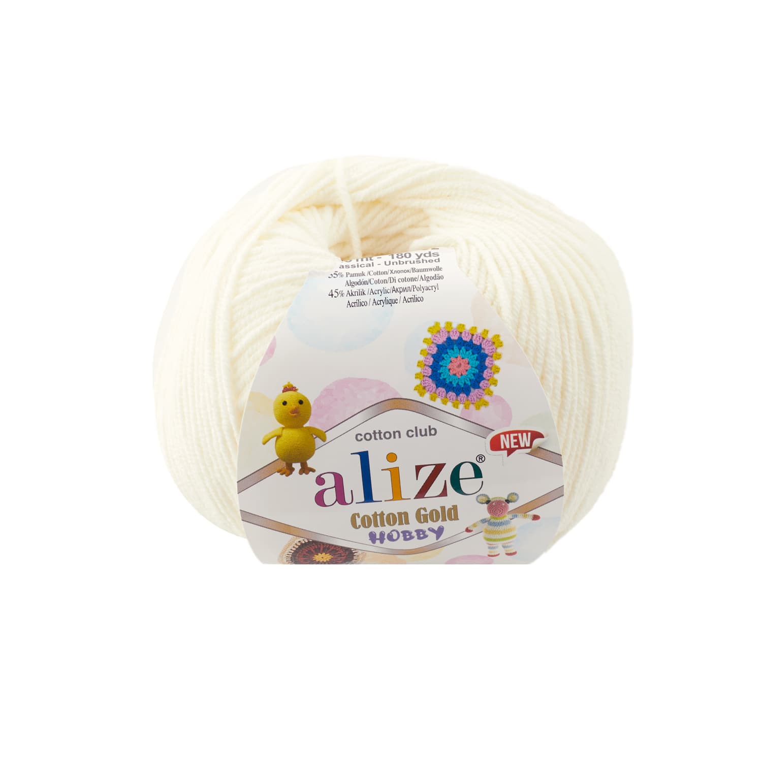 Alize Cotton Gold Hobby New 62 Krem Pamuklu Örgü İpi