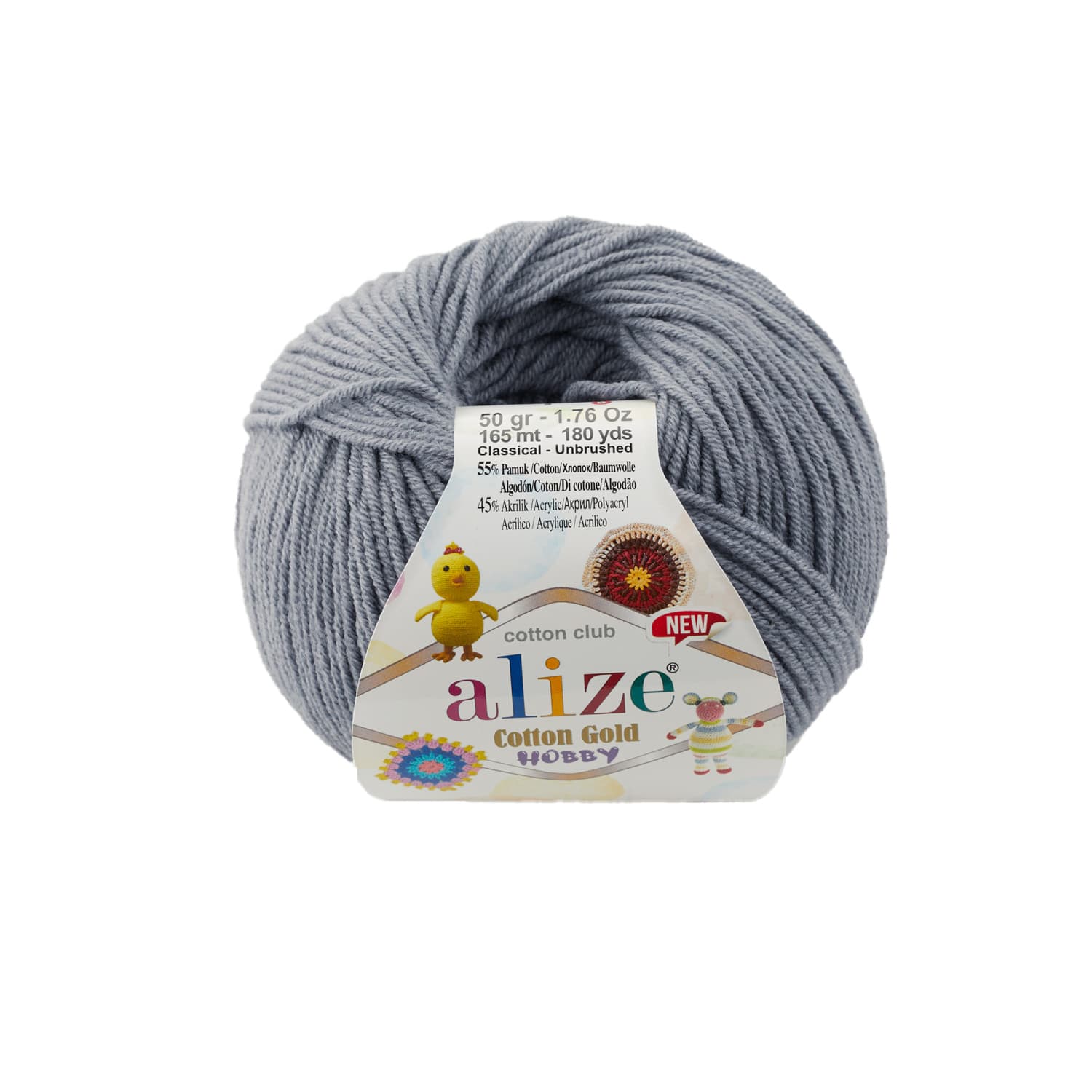 Alize Cotton Gold Hobby New 87 Koyu Gri Pamuklu Örgü İpi