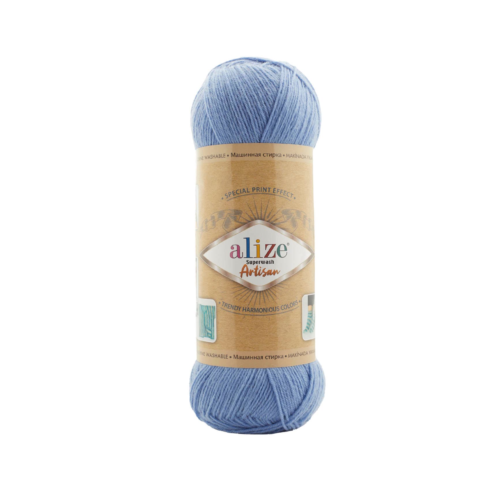 Alize Superwash Artisan 432 Çelik Mavisi Örgü İpi