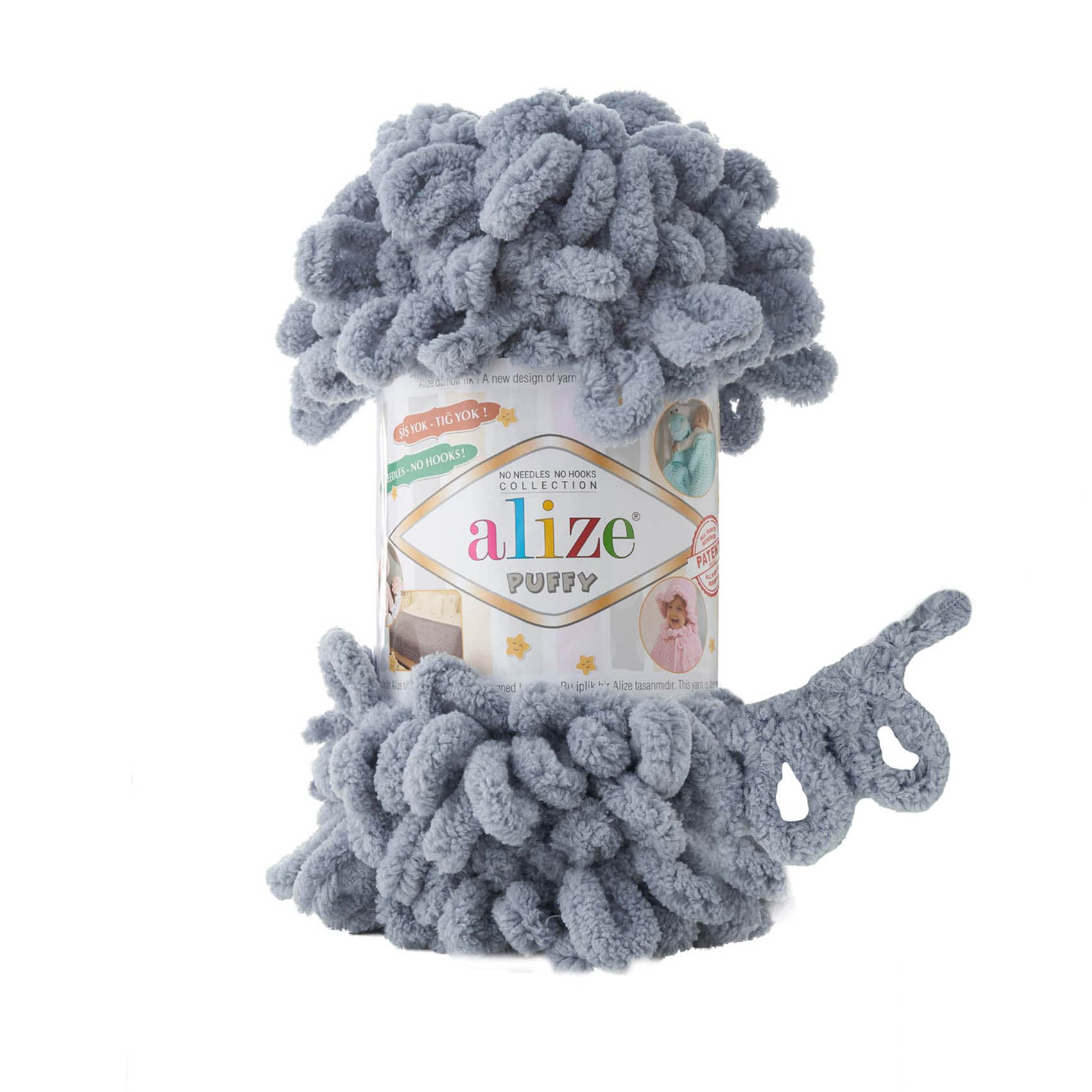 Alize Puffy 428 Gri Elle Örülen Örgü İpi