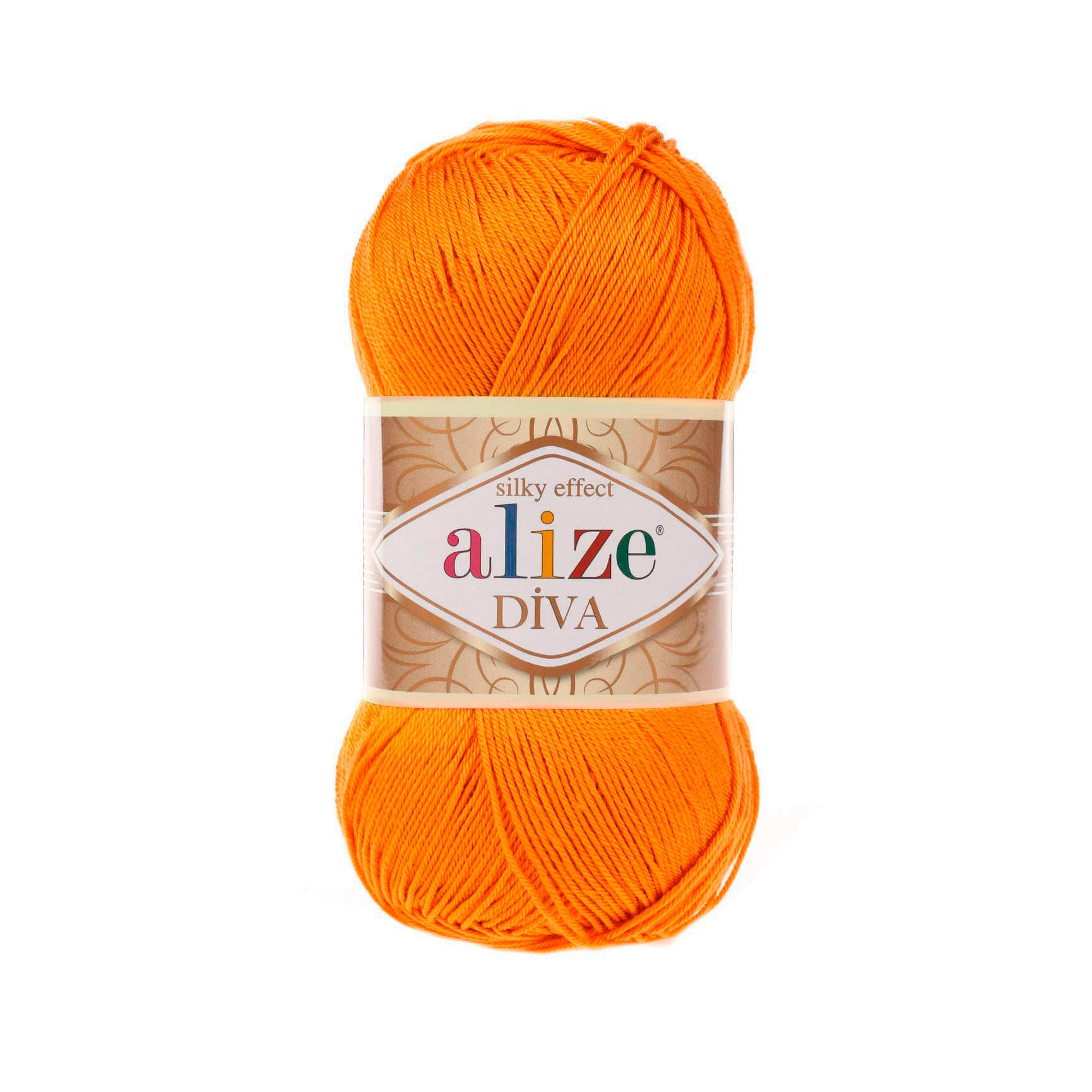 Alize Diva 120 Turuncu Sılky Effect 100 Gr Örgü İpi