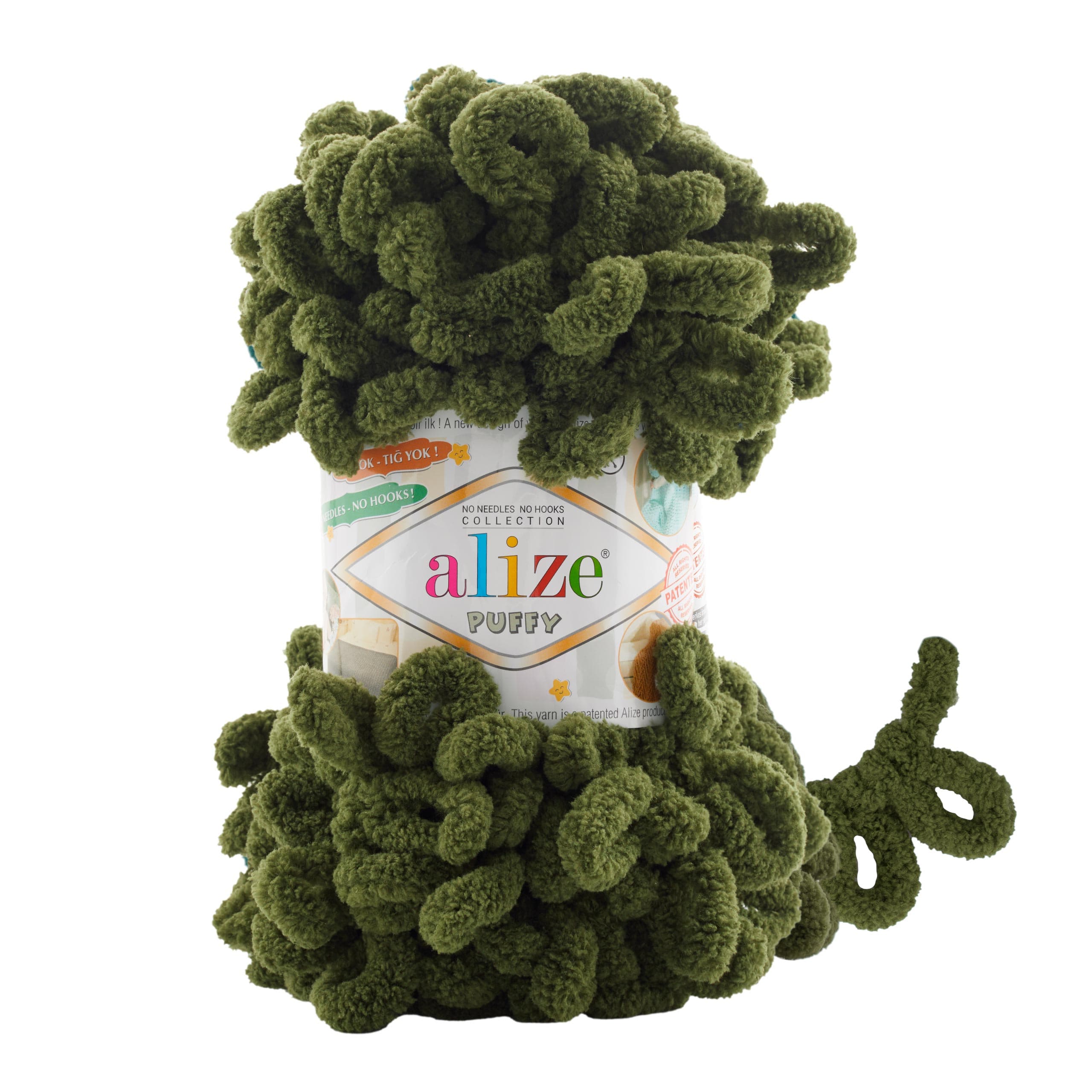 Alize Puffy 620 Haki Elle Örülen Örgü İpi