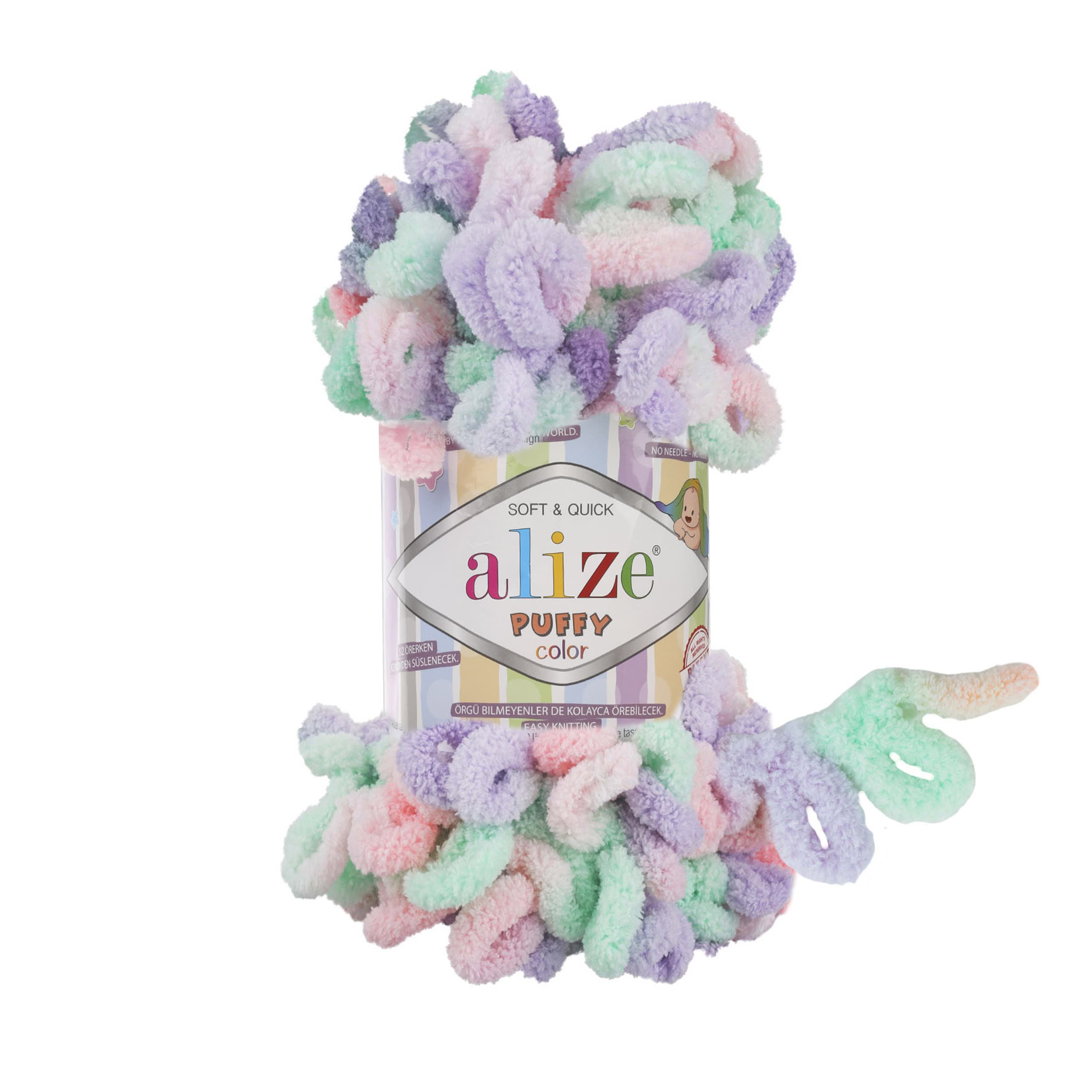 Alize Puffy Color 5938 Elle Örülen Örgü İpi