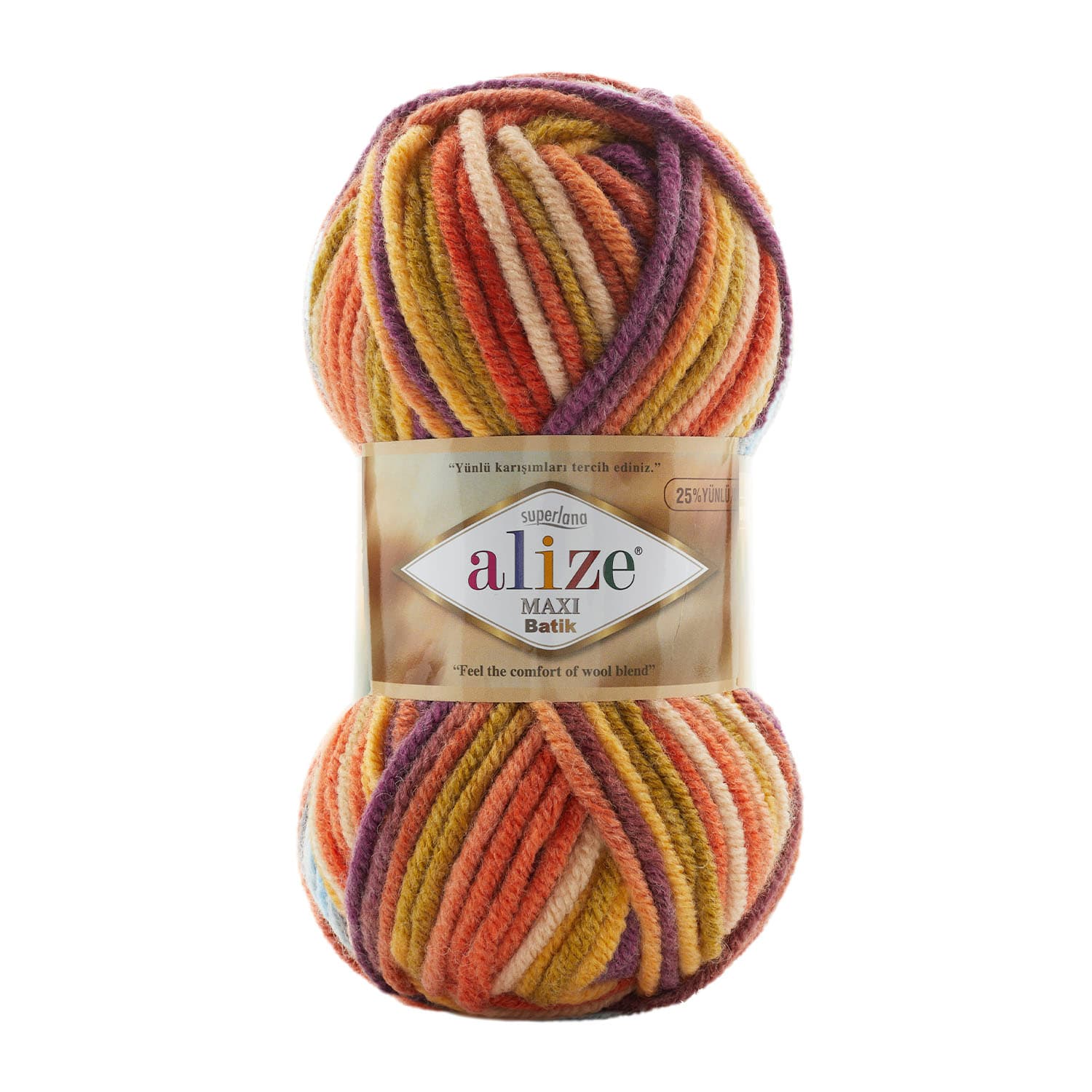 Alize Superlana Maxi Batik 8027 Yünlü Örgü İpi