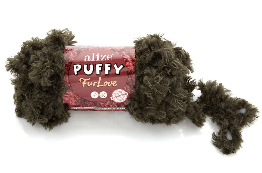 Alize Puffy Furlove 29 Orman Yeşili Elle Örülen Örgü İpi