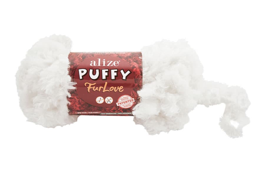 Alize Puffy Furlove 55 Beyaz Elle Örülen Örgü İpi