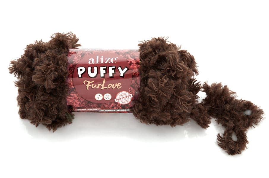 Alize Puffy Furlove 493 Kahve Elle Örülen Örgü İpi
