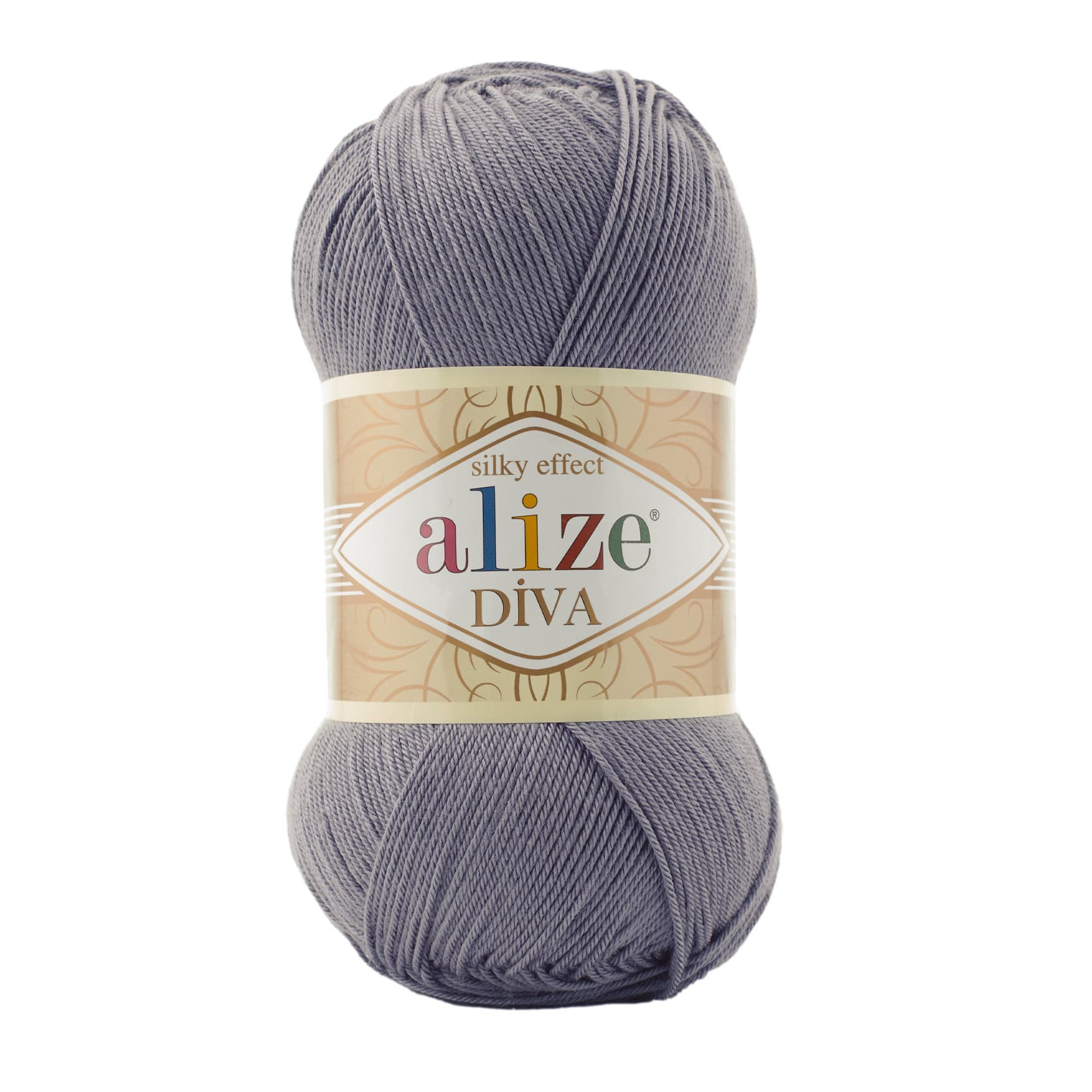 Alize Diva 348 Gri Sılky Effect 100 Gr Örgü İpi