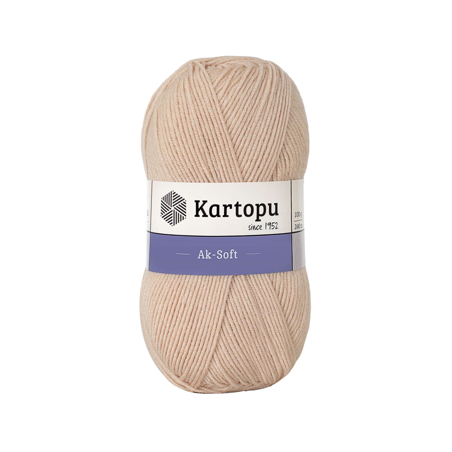 Kartopu Ak Soft K855 Bej Örgü İpi