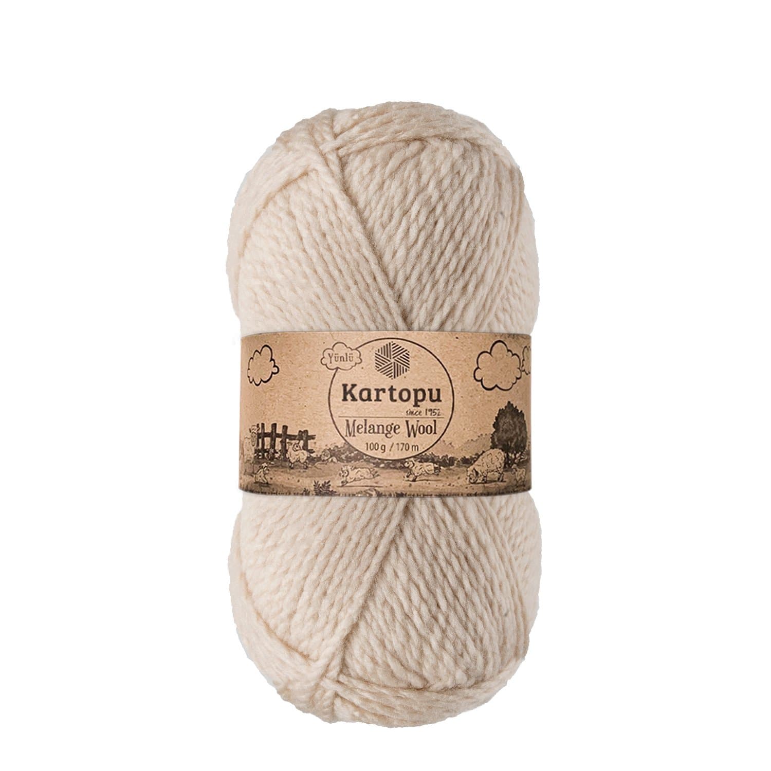 Kartopu Melange Wool K855 Bej Kışlık İp