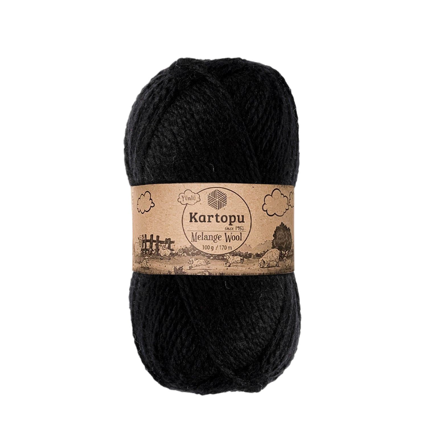 Kartopu Melange Wool K940 Siyah Kışlık İp