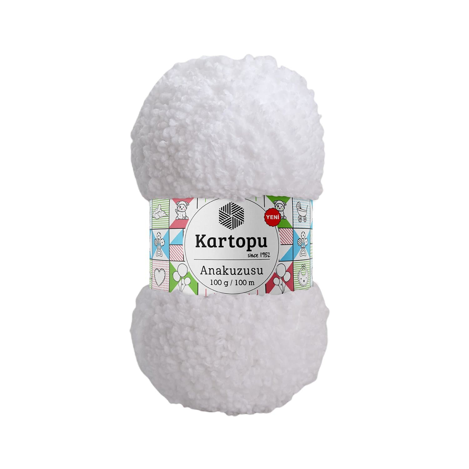 Kartopu Anakuzusu K010 Beyaz Kadife İp