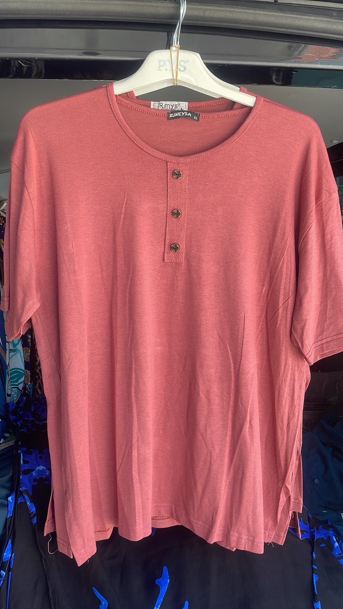 Gül Kurusu Henley Bluz