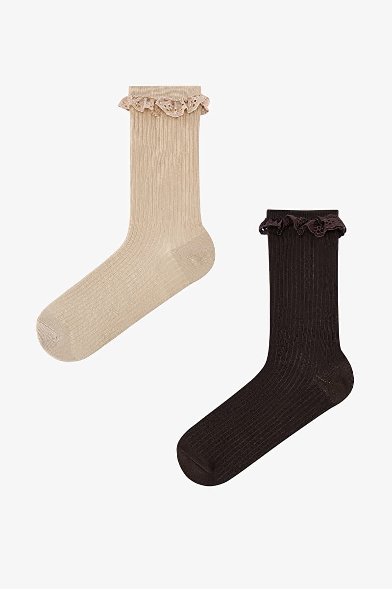 Chic Lace 2li Soket Çorap