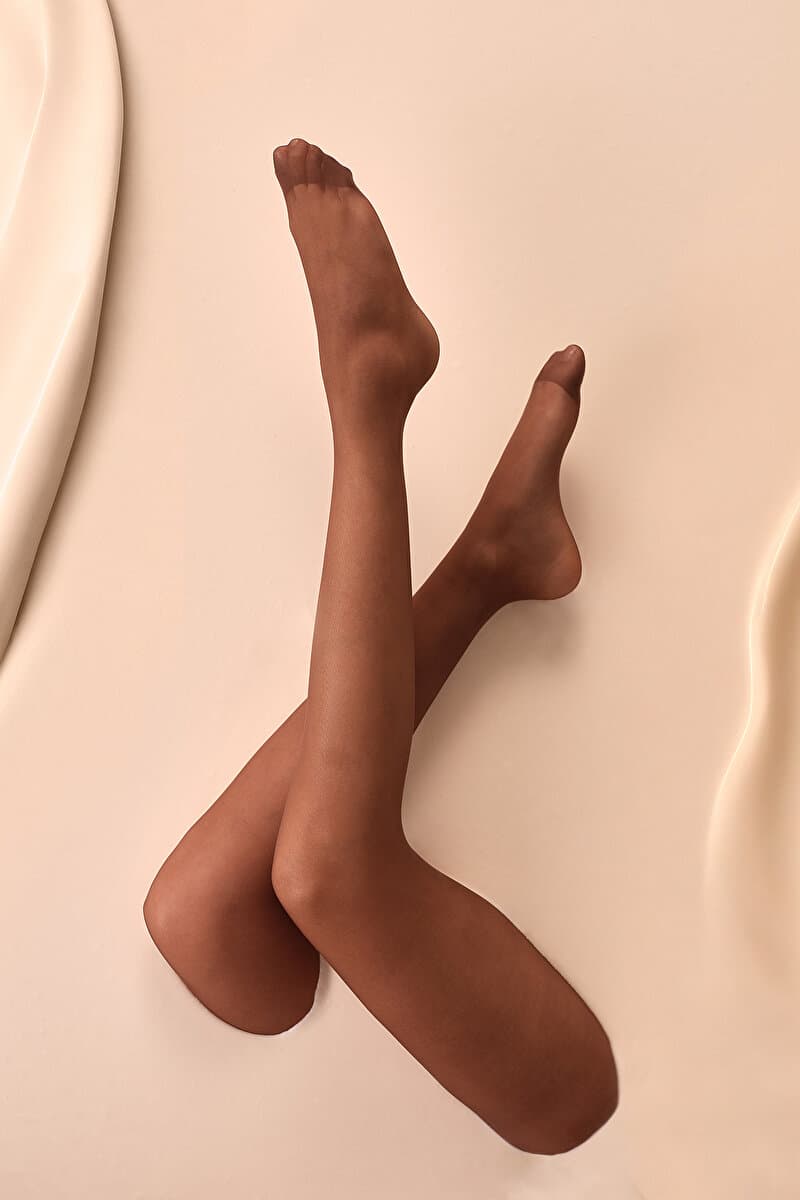 Cream Mürdüm Külotlu Çorap