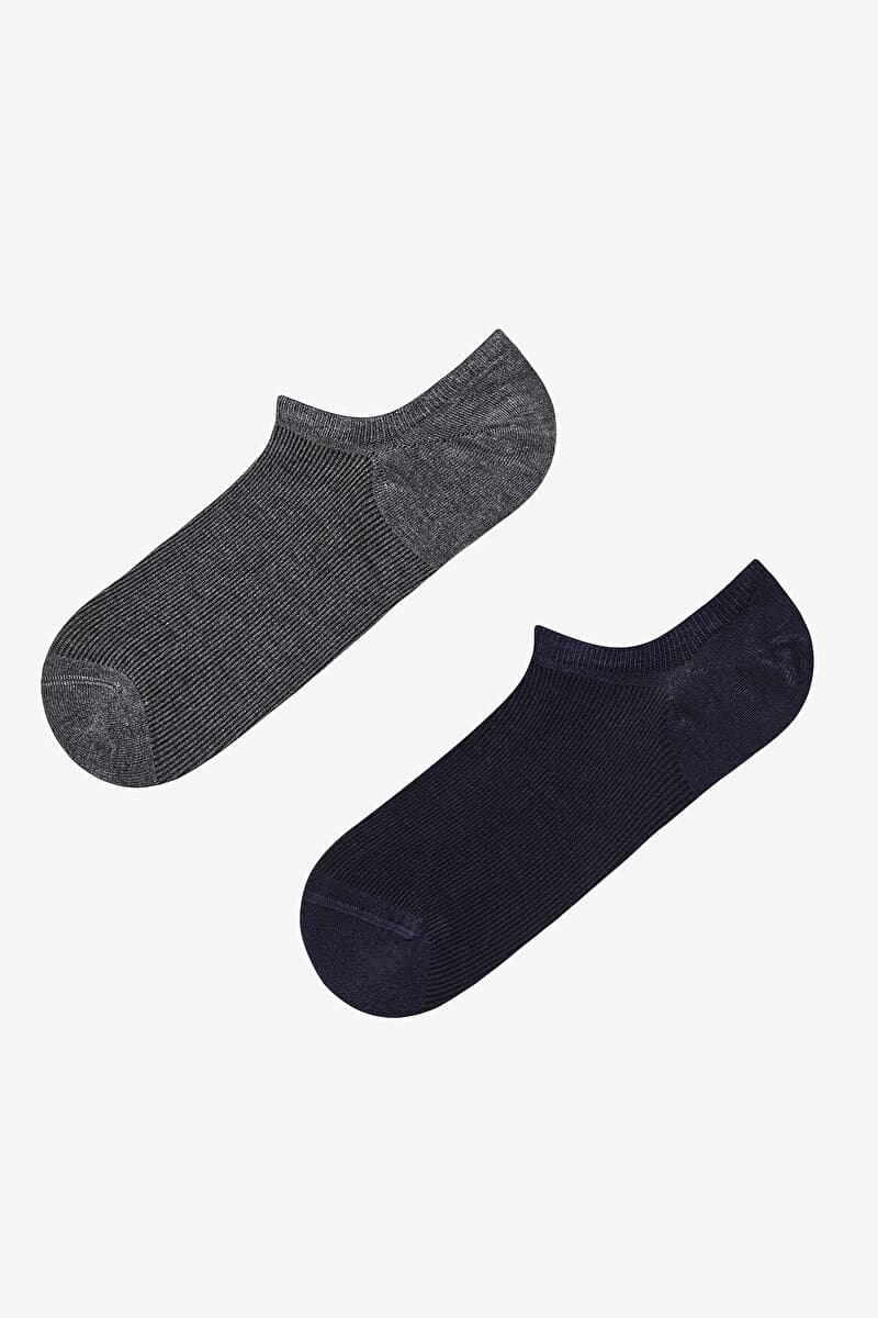 Erkek Bambu 2li Sneaker Çorabı