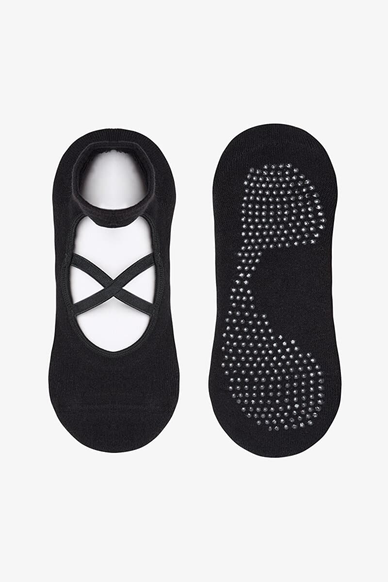 Siyah Active Towel Babet Çorabı