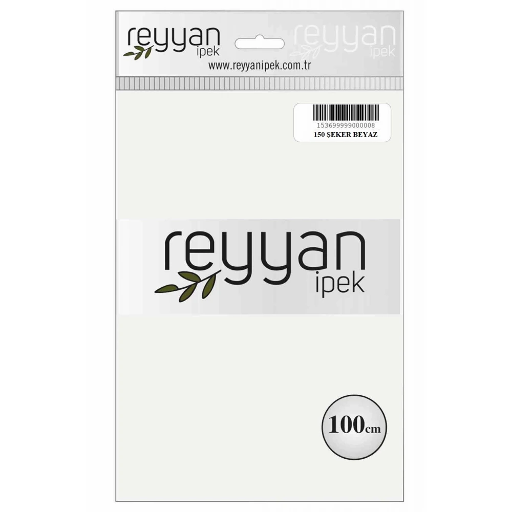 Reyyan İpek Düz Renk Oyalık Yazma Reyyan 150 Seker Beyaz