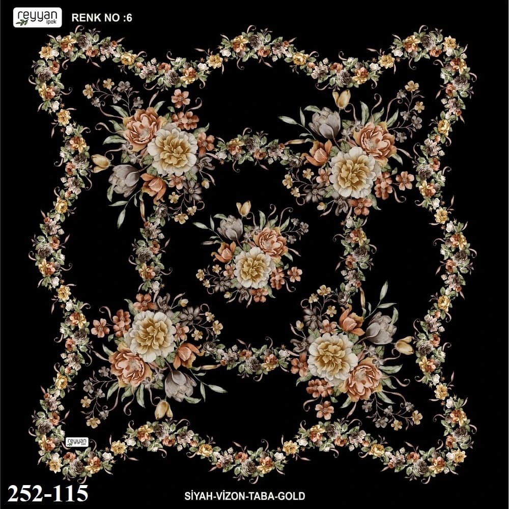 Reyyan İpek Desenli Oyalık Yazma 252-115