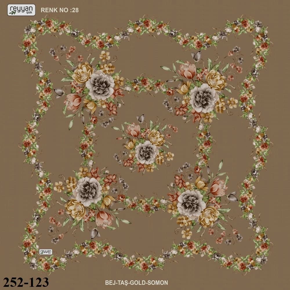 Reyyan İpek Desenli Oyalık Yazma 252-123