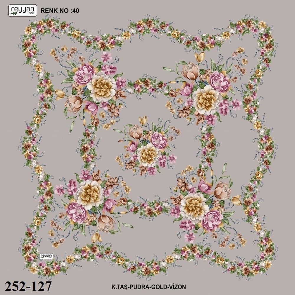 Reyyan İpek Desenli Oyalık Yazma 252-127