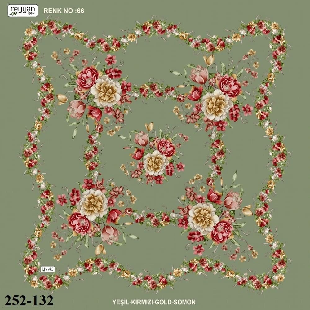 Reyyan İpek Desenli Oyalık Yazma 252-132