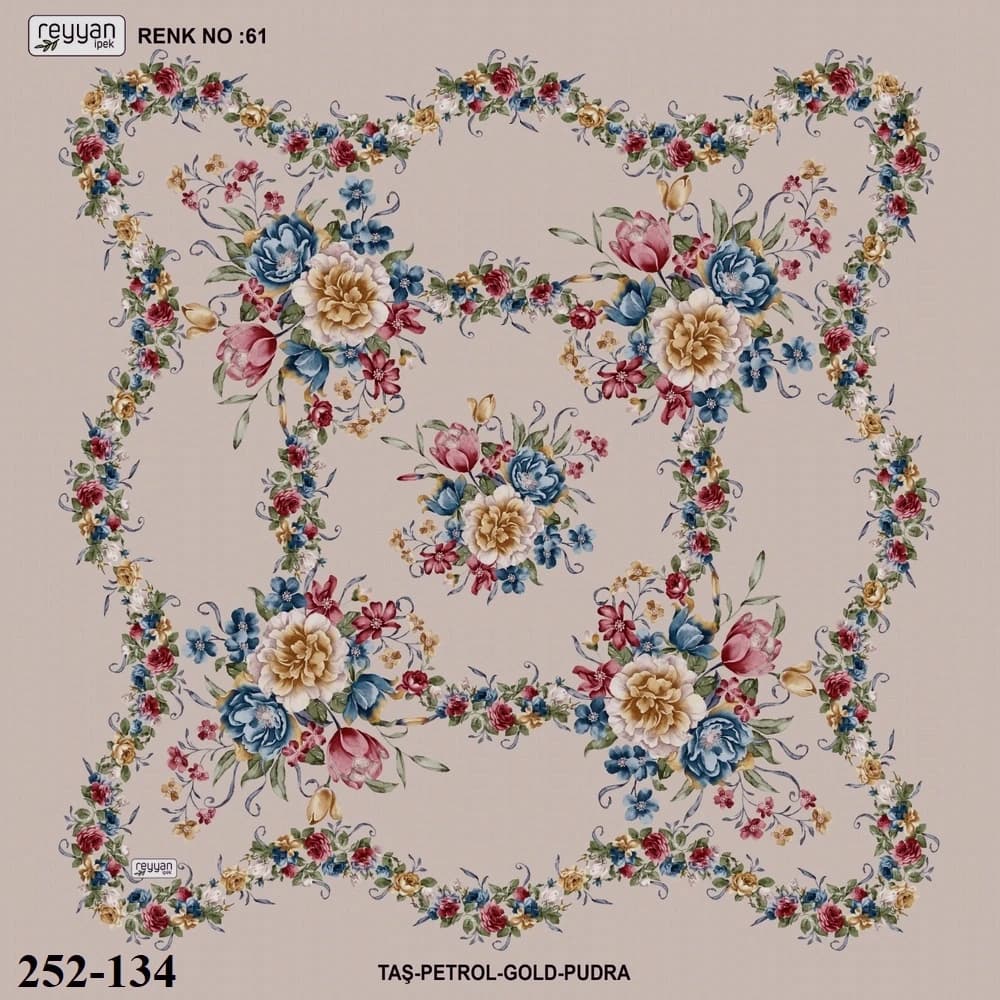 Reyyan İpek Desenli Oyalık Yazma 252-134
