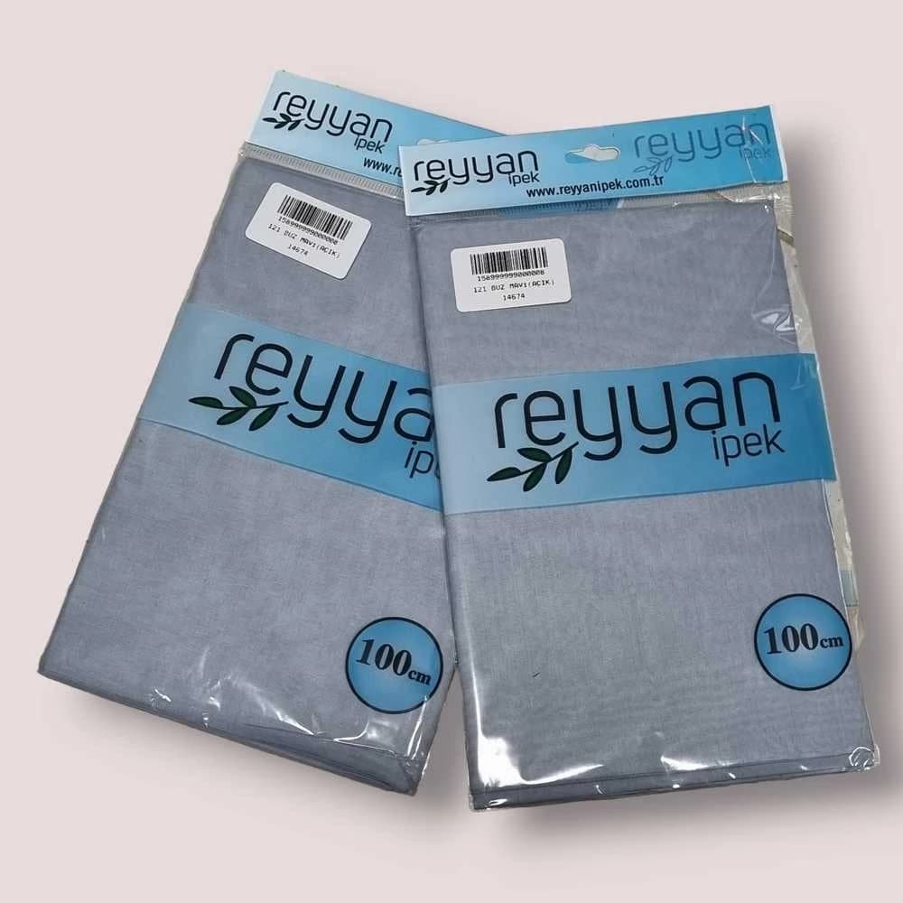 Reyyan İpek Düz Renk Oyalık Yazma 121 Buz Mavi