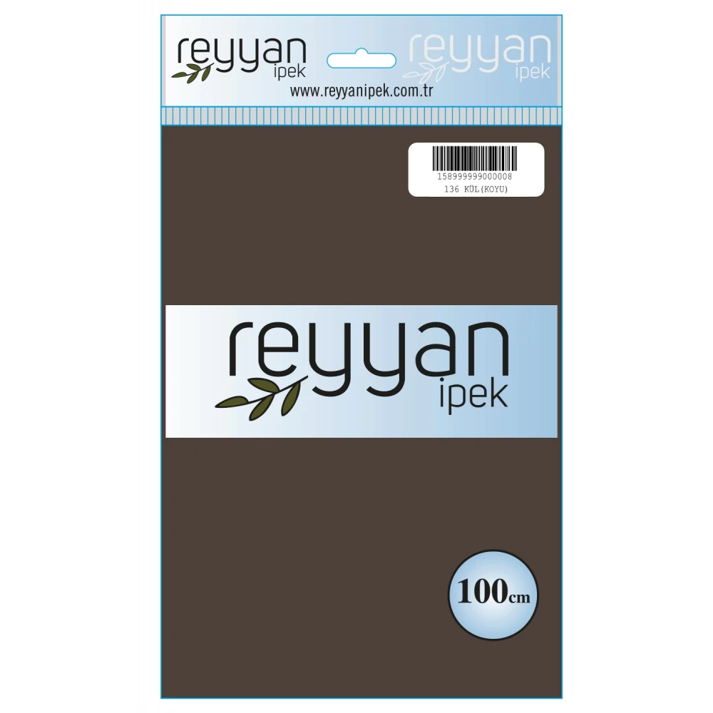 Reyyan İpek Düz Renk Oyalık Yazma Reyyan 136 Kul Koyu